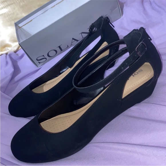 solanz flat wedged suede shoes - Picture 1 of 6